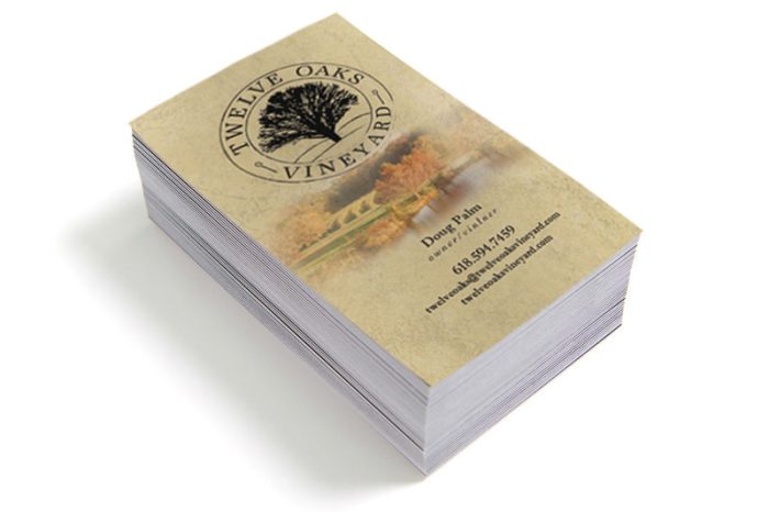 Twelve Oaks Vineyard - Business Card Design