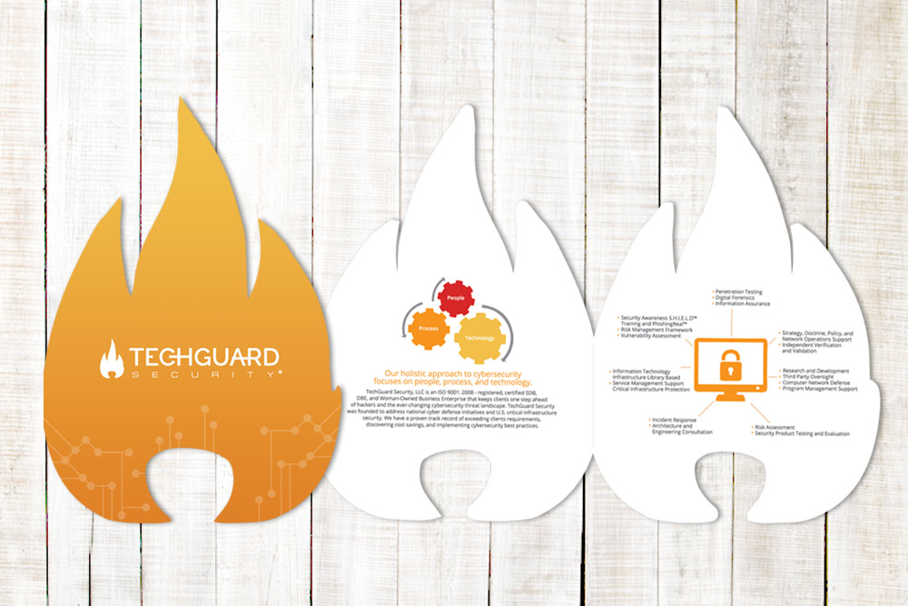 TechGuard Security - Die Cut Flame Design